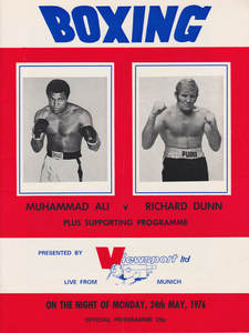 Richard Dunn vs. Muhammad Ali world title program.